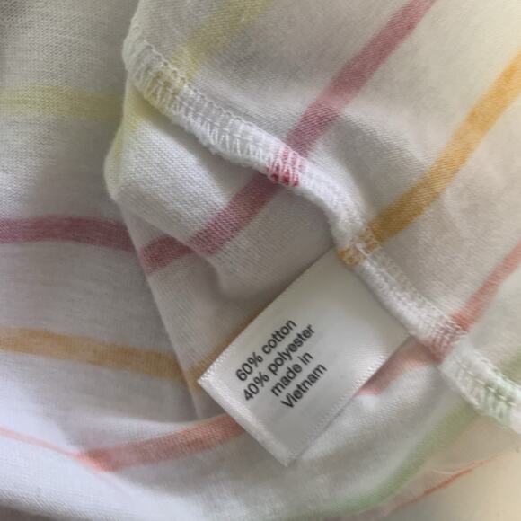 Lane‎ Bryant Shirt Womens 10/12 Classic Perfect Sleeve Tee Striped V-Neck - Picture 4 of 7